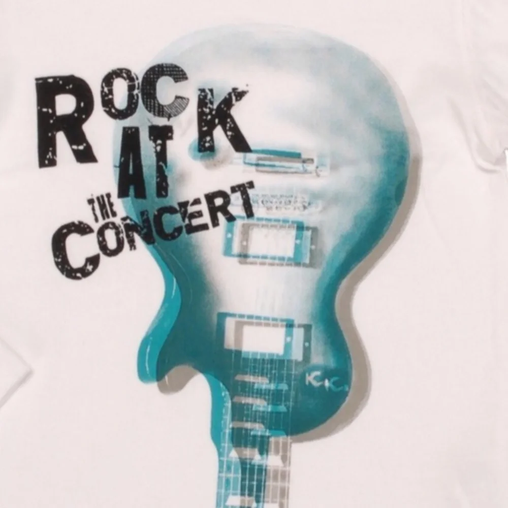 Petit Lem Boy White Long Sleeve Guitar Graphic Tee
